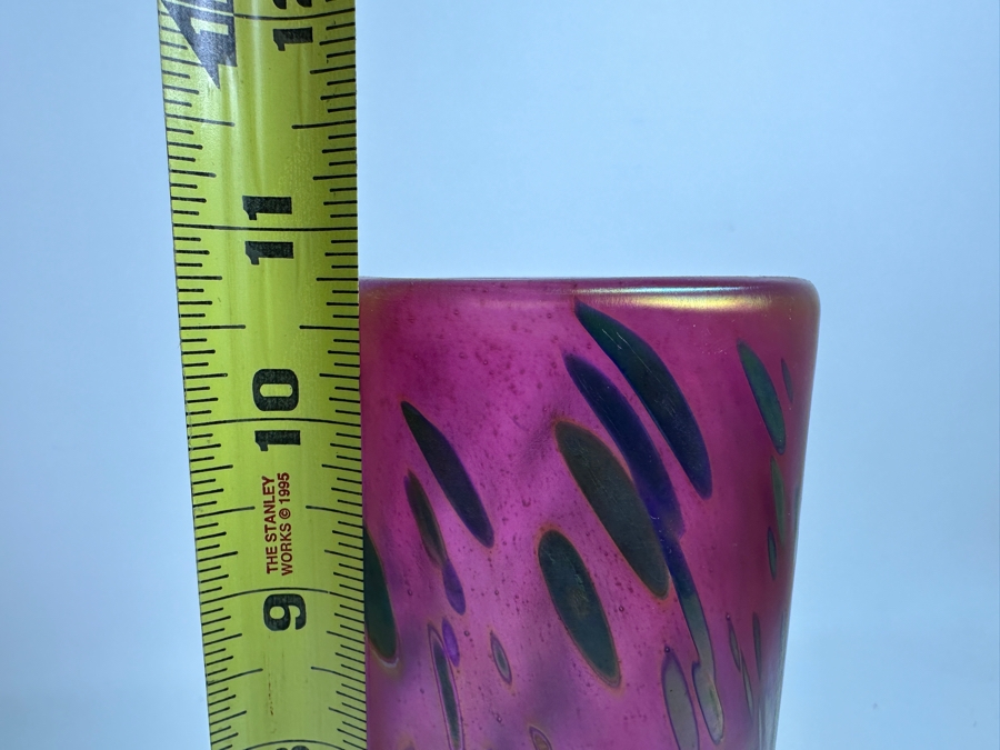 Vintage 1987 Brian Maytum Studio Glass Vase 10.75H [Photo 10]