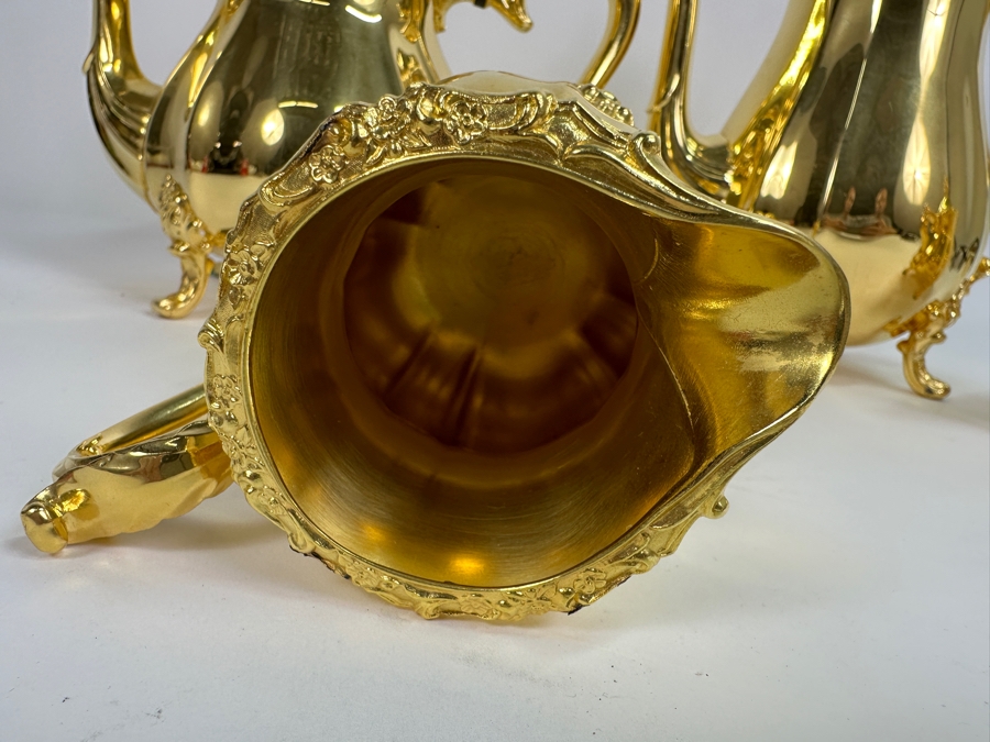 International Silver Company Countess Gold Plated Coffee Pot, Tea Pot, Creamer and Sugar [Photo 7]
