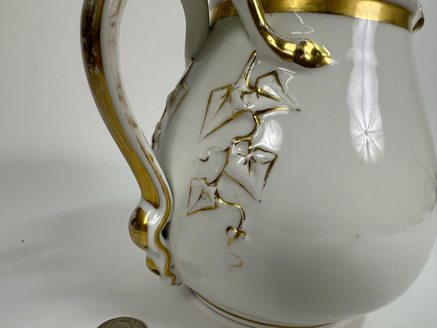 Antique Haviland Limoges Hand Painted Tea Pot 8.5'H [Photo 4]