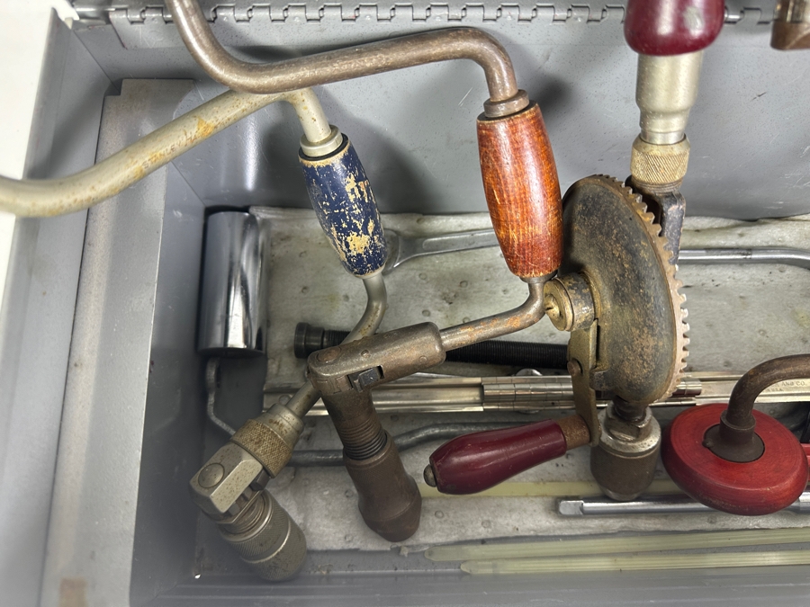 Vintage Sears Craftsman Metal Toolbox With Vintage Tools - See Photos [Photo 5]