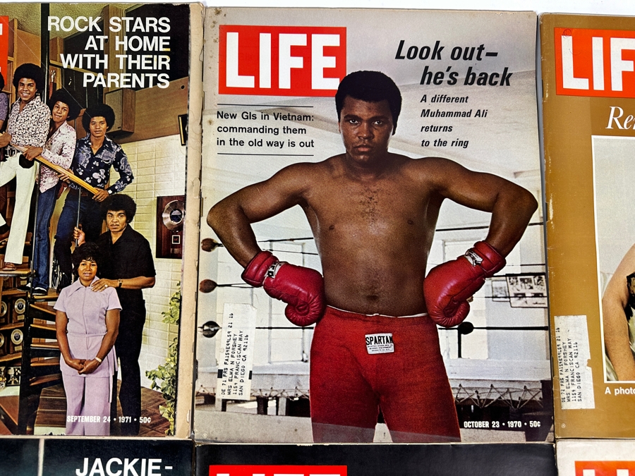 Six Vintage LIFE Magazines: The Jackson Five, Mohammed Ali, Marilyn Monroe, Jackie Kennedy, Paul McCartney & John Wayne [Photo 3]