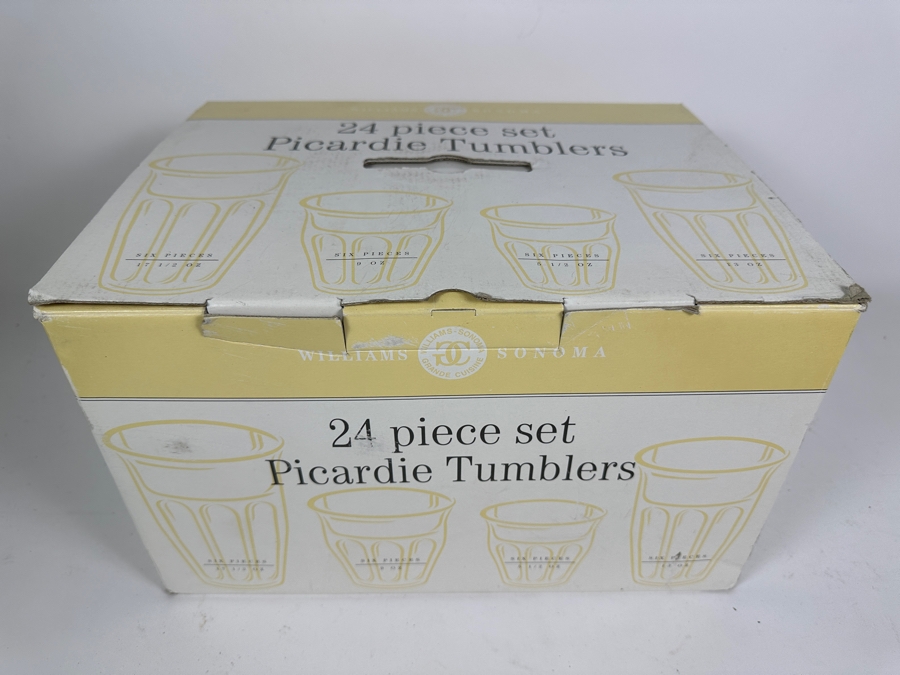 Williams Sonoma Duralex Picardie Glass Tumblers, Assorted Set of 24 - $156 Retail [Photo 3]