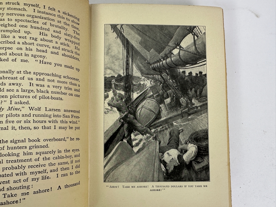 “The Sea Wolf” Hardcover Book by Jack London 1906 Reprint [Photo 8]