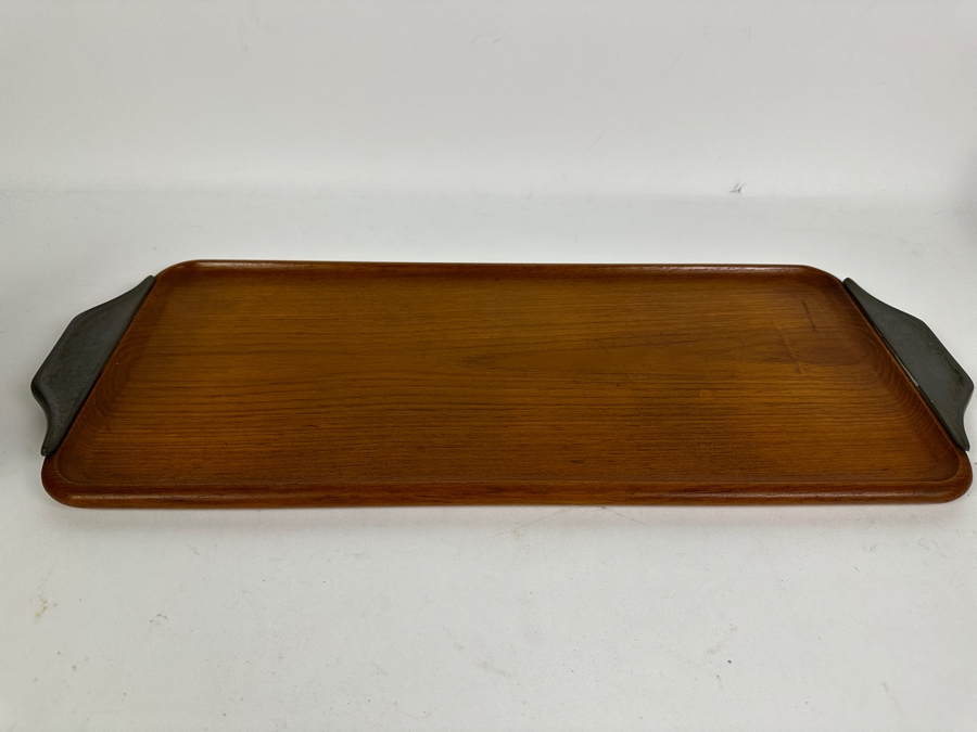 Just Added - Mid century Modern Japanese Koyo by Kasuga Stone Ware Coffee Pot and Glazed Ceramic Tea Pot on Karl Holmberg Teak Tray [Photo 9]