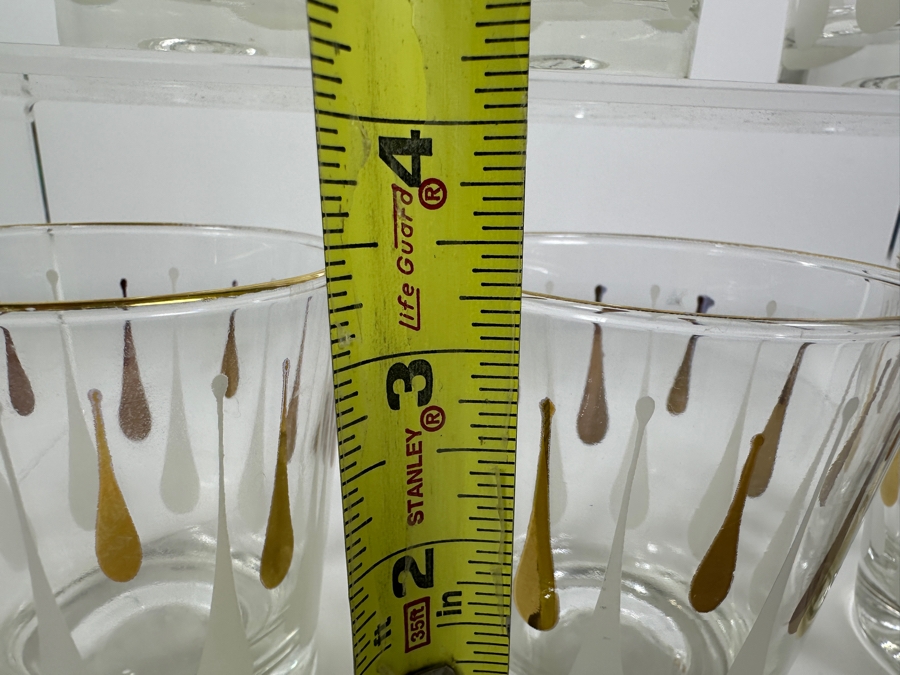 Just Added - (6) Mid-Century Modern Atomic Barware Glasses 3.25H & 5.5H [Photo 5]