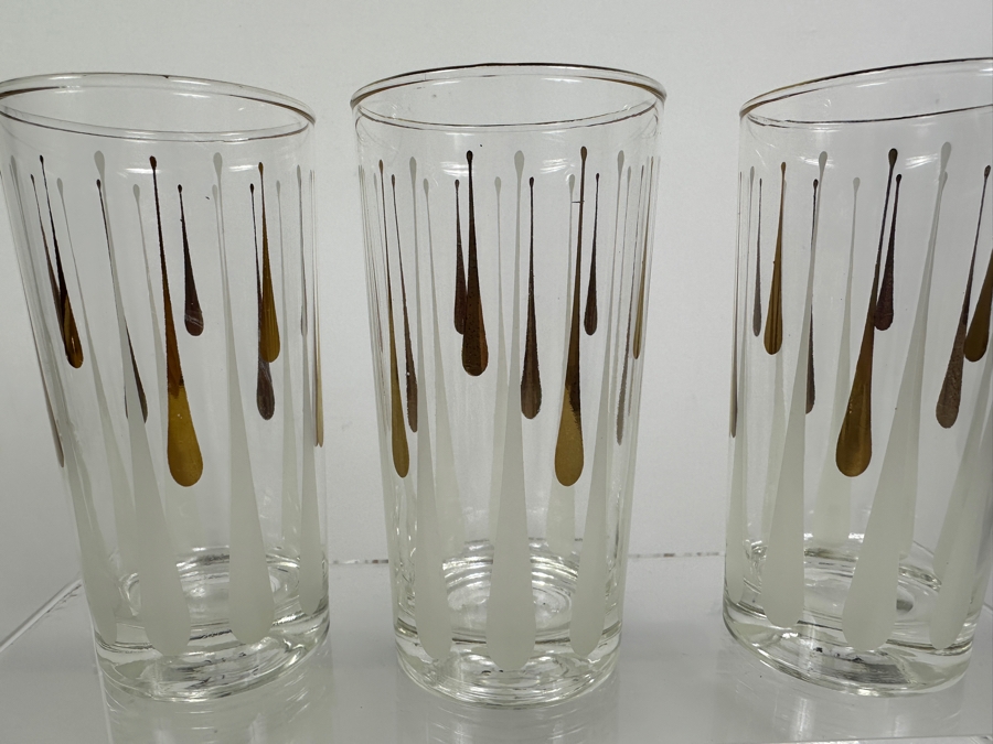 Just Added - (6) Mid-Century Modern Atomic Barware Glasses 3.25H & 5.5H [Photo 4]