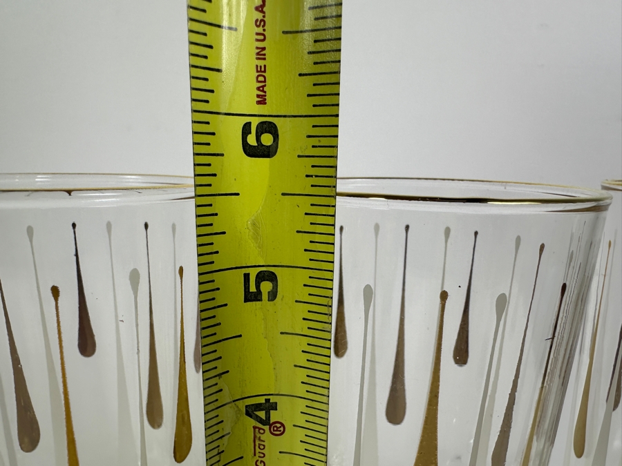 Just Added - (6) Mid-Century Modern Atomic Barware Glasses 3.25H & 5.5H [Photo 6]