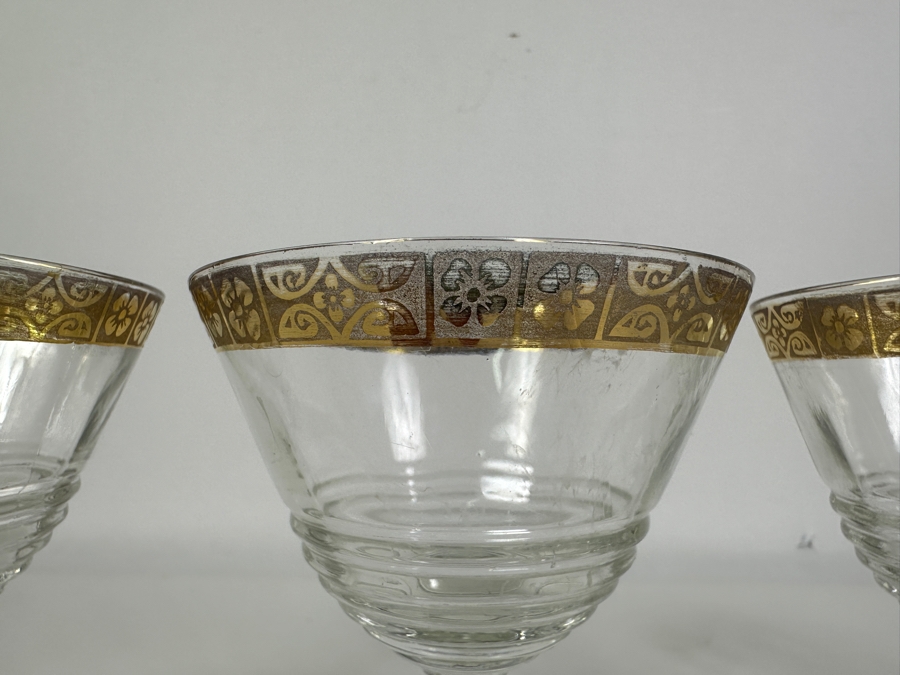 Just Added - (4) Vintage Mid-Century Stemware Glasses 5H [Photo 3]