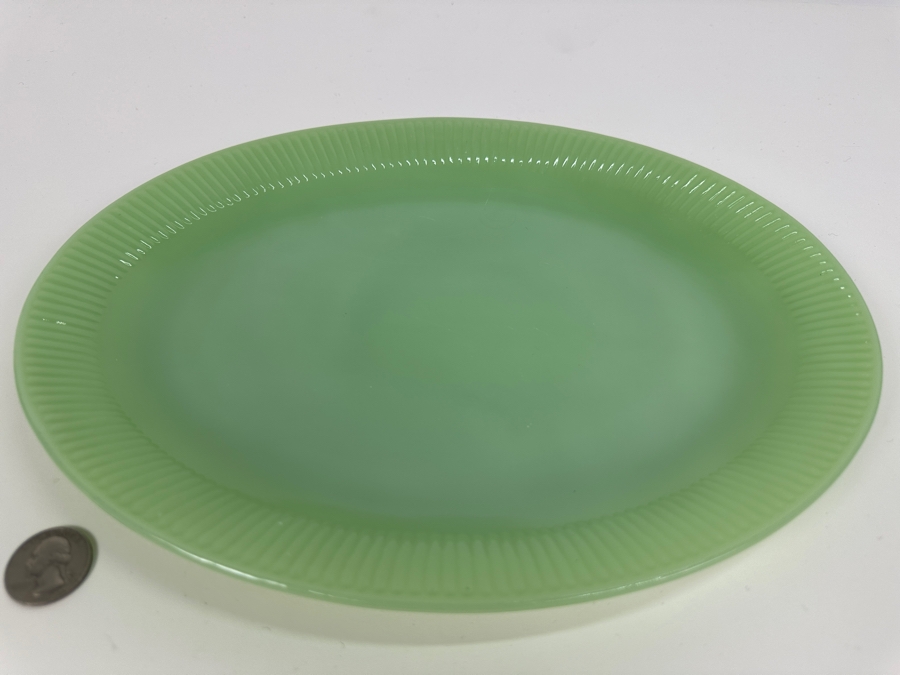 Just Added - Vintage Anchor Hocking Fire King Oval Jadeite Platter 12 X 9 [Photo 4]