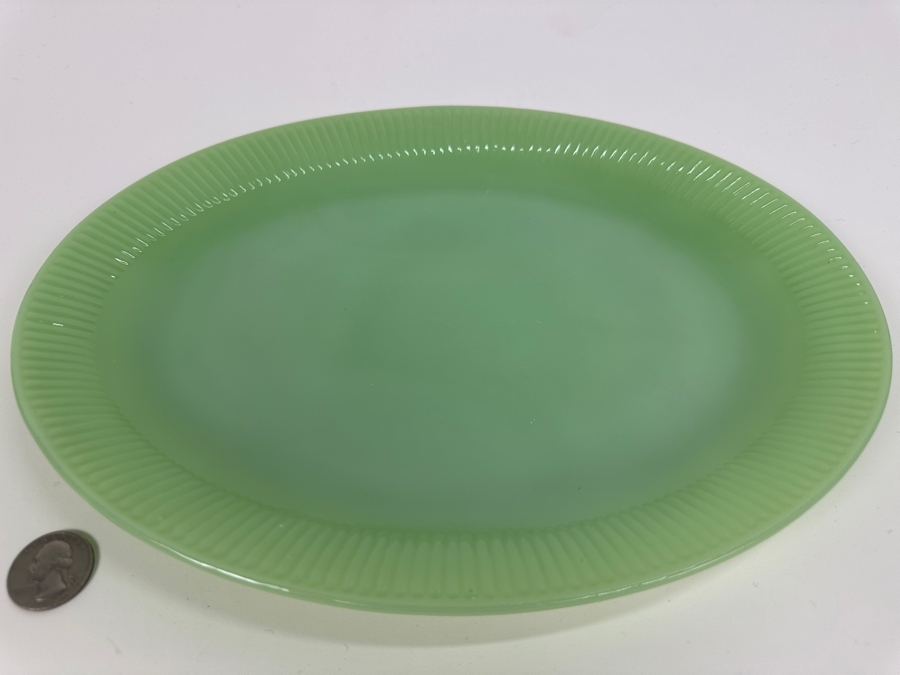 Just Added - Vintage Anchor Hocking Fire King Oval Jadeite Platter 12 X 9 [Photo 3]