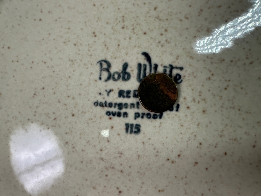 Just Added - Vintage Red Wing USA Pottery Bob White Serving Plate With Handles 11W [Photo 3]