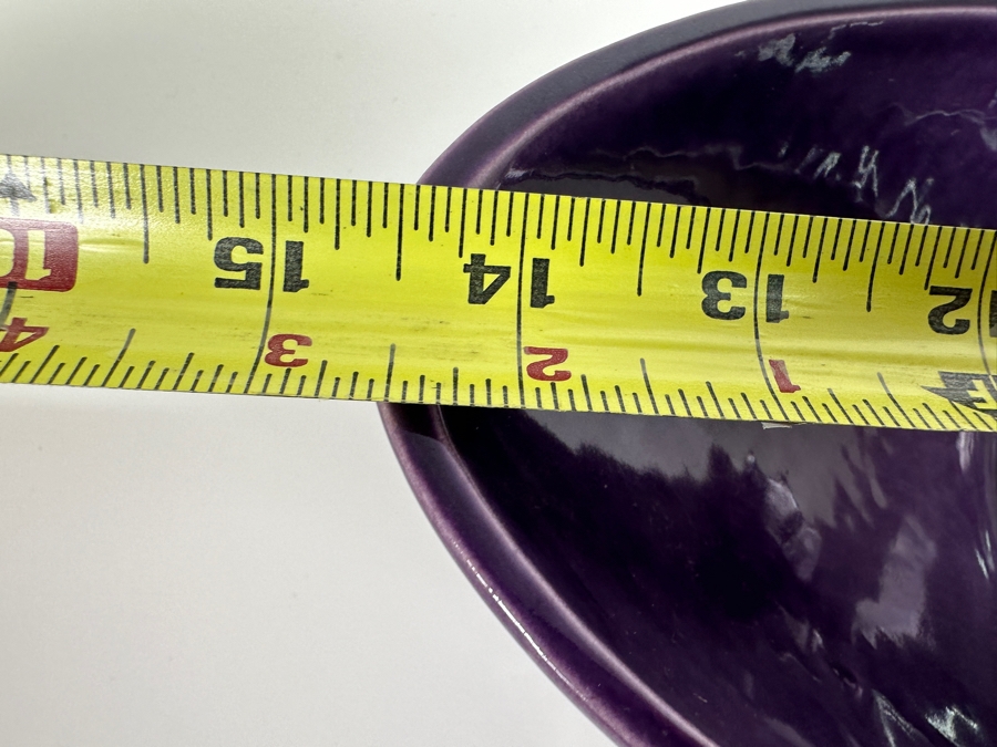 Just Added - Purple Red Wing USA Pottery 664 Centerpiece Bowl 14.5W X 6D X 2.5H [Photo 8]