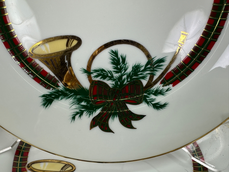 Just Added - Georges Briard 'The Hunt' China Set: 8 10.5' Dinner Plates, 8 Salad Plates, 12 Mugs & 1 Pedestal Cake Stand - Replacements Value $1,008 [Photo 4]