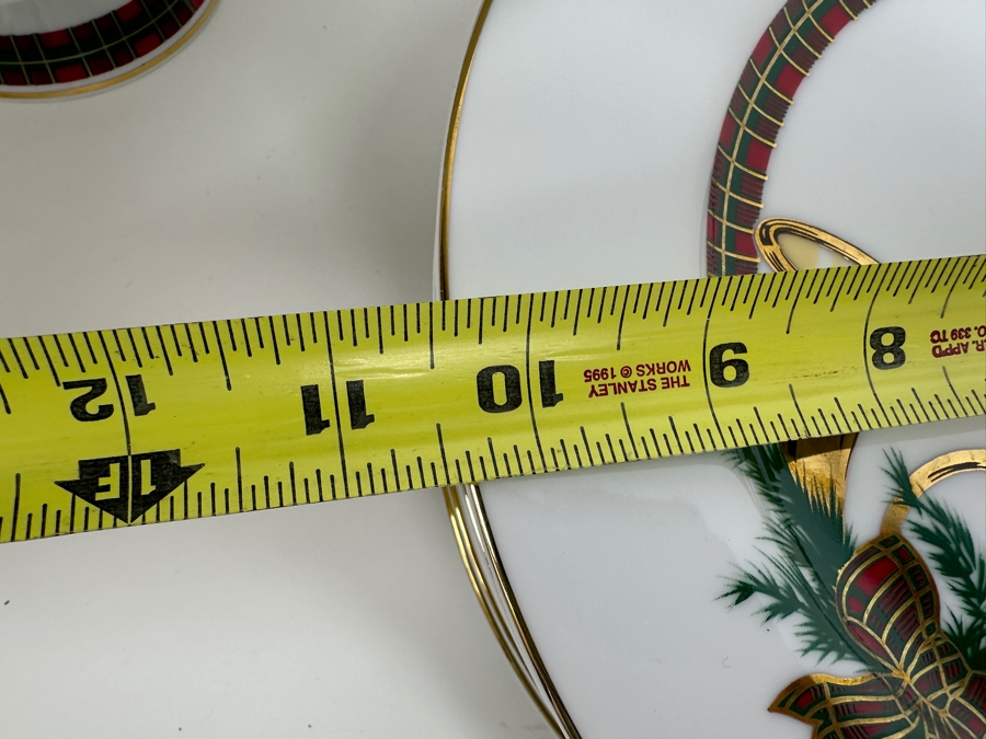 Just Added - Georges Briard 'The Hunt' China Set: 8 10.5' Dinner Plates, 8 Salad Plates, 12 Mugs & 1 Pedestal Cake Stand - Replacements Value $1,008 [Photo 13]