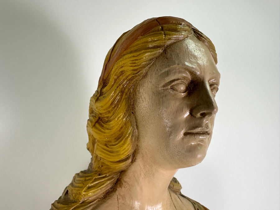 Just Added - Vintage 1980 Decorative Resin Ship's Figurehead By Burwood Product Co. 2394 39L X 11W X 10D [Photo 4]