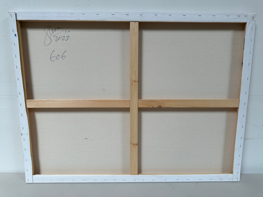 Gerrit Greve (1948-2024, Cardiff by the Sea, CA) Original Acrylic Painting On Canvas Titled 'Abstract Color Field In Manner Of Mark Rothko 606' 2023 Signed Verso 40 X 30 Estimate $1,200 - $1,500 [Photo 6]