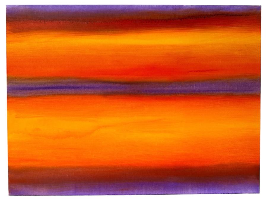 Gerrit Greve (1948-2024, Cardiff by the Sea, CA) Original Acrylic Painting On Canvas Titled 'Abstract Color Field In Manner Of Mark Rothko 606' 2023 Signed Verso 40 X 30 Estimate $1,200 - $1,500 [Photo 1]