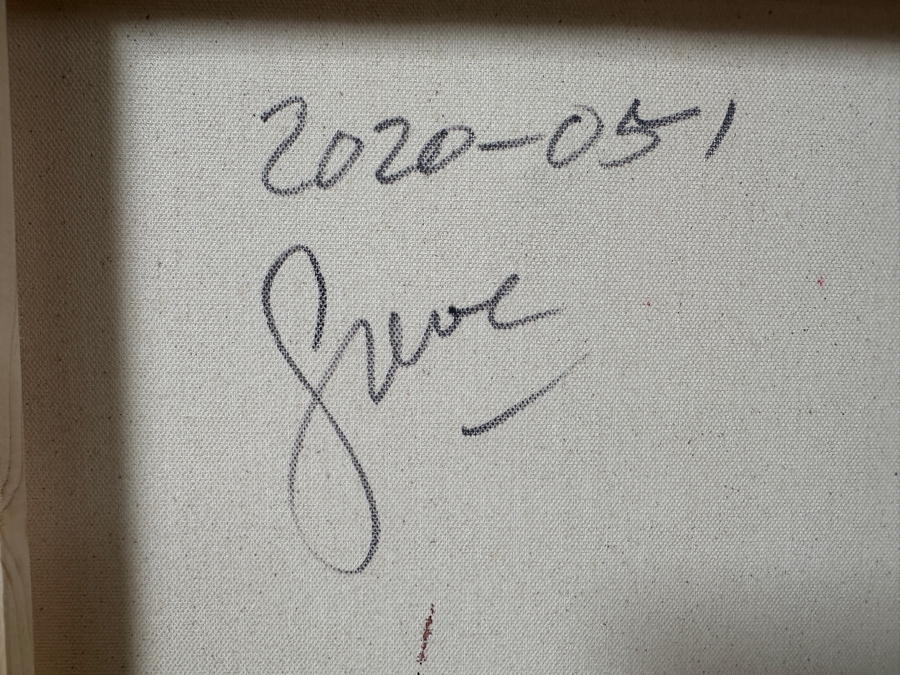 Gerrit Greve (1948-2024, Cardiff by the Sea, CA) Original Acrylic Painting On Canvas Titled 'Abstract Flowers' 2020 Signed Verso 30 X 40 Estimate $1,200 - $1,500 [Photo 5]