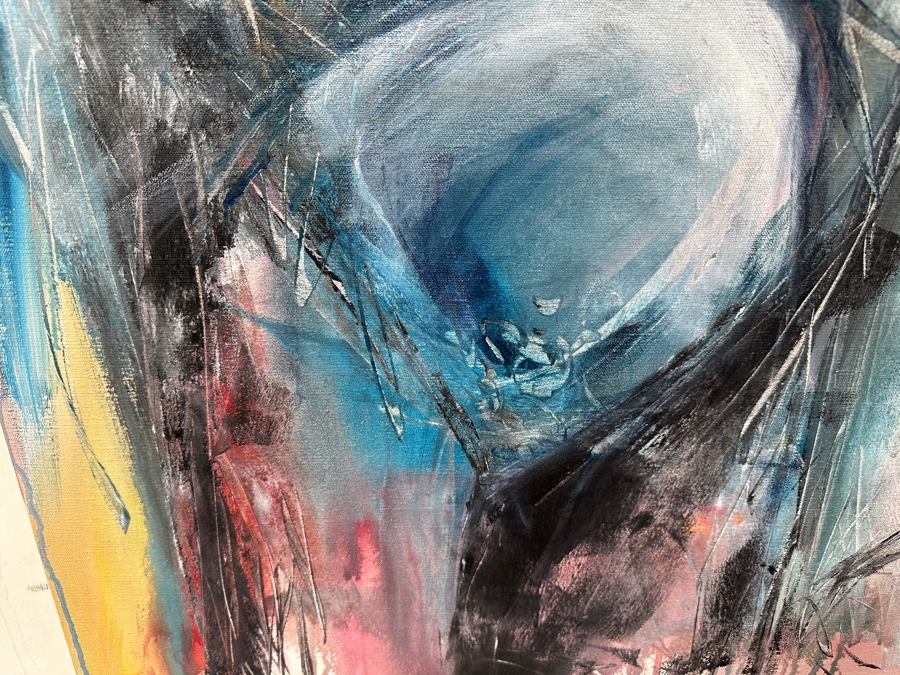 Gerrit Greve (1948-2024, Cardiff by the Sea, CA) Early Original Acrylic Painting On Canvas Titled 'Ghost Nudes' Signed Bottom Right 30 X 40 Estimate $1,200 - $1,500 [Photo 5]