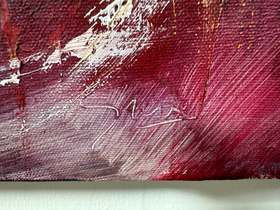 Gerrit Greve (1948-2024, Cardiff by the Sea, CA) Early Original Acrylic Painting On Canvas Titled 'Face Exp.'  Bottom Right 30 X 40 Estimate $1,200 - $1,500 [Photo 12]