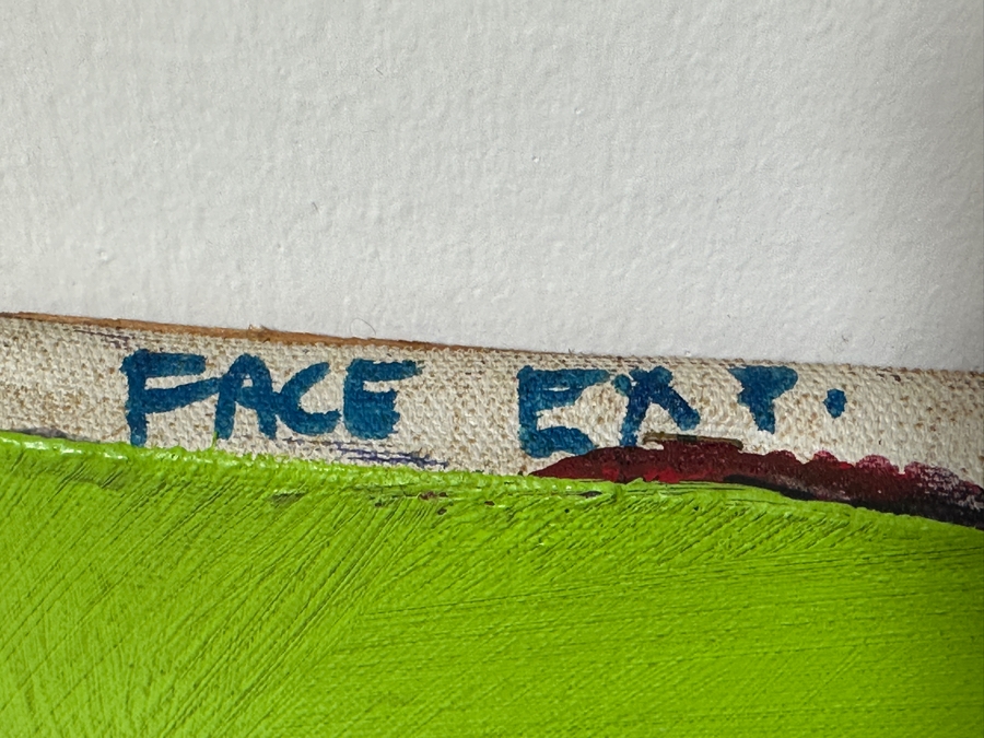 Gerrit Greve (1948-2024, Cardiff by the Sea, CA) Early Original Acrylic Painting On Canvas Titled 'Face Exp.'  Bottom Right 30 X 40 Estimate $1,200 - $1,500 [Photo 8]