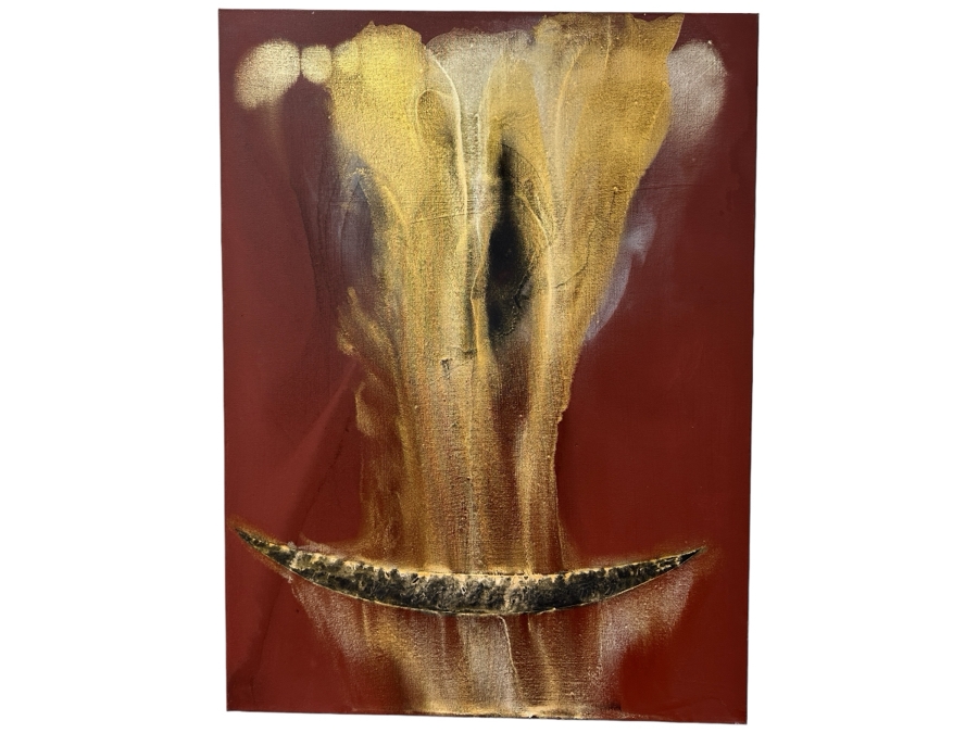 Gerrit Greve (1948-2024, Cardiff by the Sea, CA) Original Acrylic Painting On Canvas Titled 'Spirit Boat Series - Voyage 325' 2023 Signed Verso 30 X 40 Estimate $1,200 - $1,500 [Photo 1]