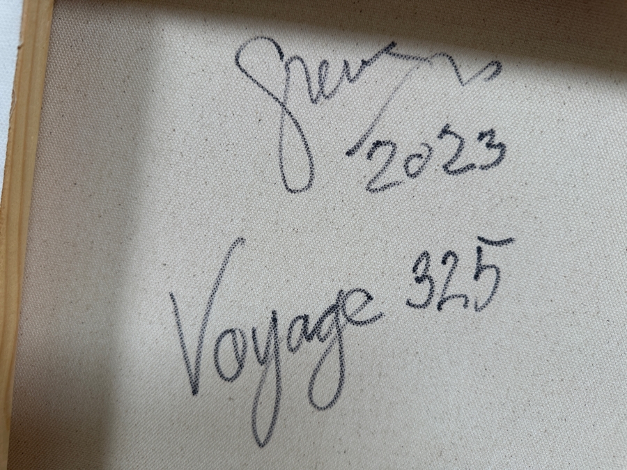 Gerrit Greve (1948-2024, Cardiff by the Sea, CA) Original Acrylic Painting On Canvas Titled 'Spirit Boat Series - Voyage 325' 2023 Signed Verso 30 X 40 Estimate $1,200 - $1,500 [Photo 8]