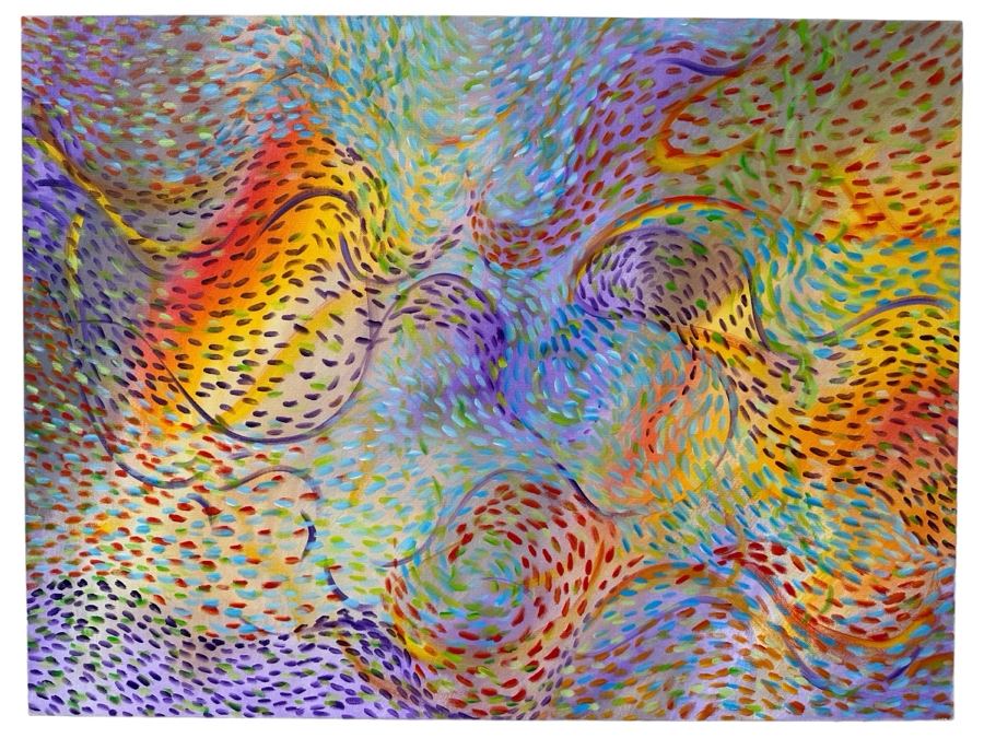 Gerrit Greve (1948-2024, Cardiff by the Sea, CA) Original Acrylic Painting On Canvas Titled 'Underwater Series - Underwater' 2021 Signed Verso 40 X 30 Estimate $1,200 - $1,500 [Photo 1]