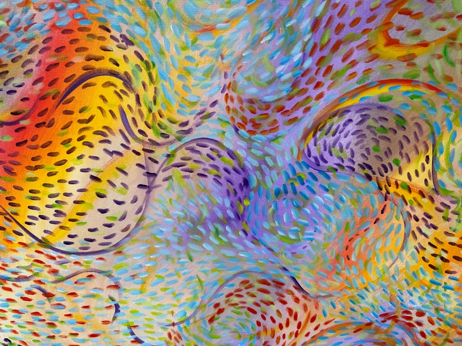 Gerrit Greve (1948-2024, Cardiff by the Sea, CA) Original Acrylic Painting On Canvas Titled 'Underwater Series - Underwater' 2021 Signed Verso 40 X 30 Estimate $1,200 - $1,500 [Photo 2]