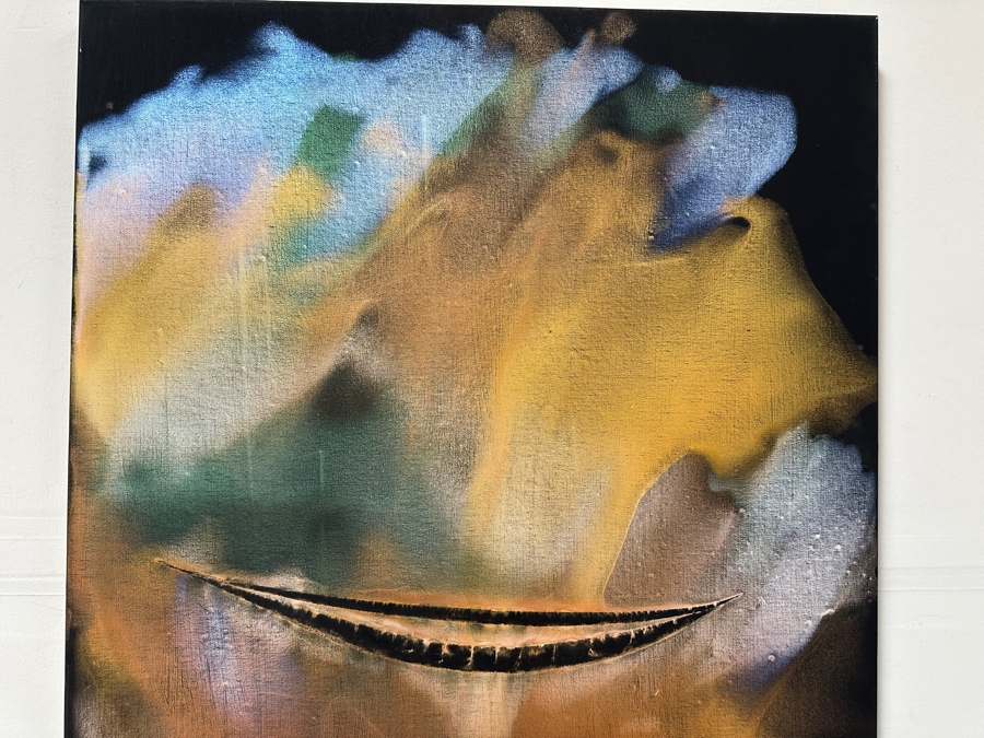 Gerrit Greve (1948-2024, Cardiff by the Sea, CA) Original Acrylic Painting On Canvas Titled 'Spirit Boat Series - Voyage 330' 2023 Signed Verso 30 X 40 Estimate $1,200 - $1,500 [Photo 3]