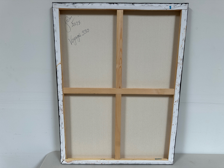 Gerrit Greve (1948-2024, Cardiff by the Sea, CA) Original Acrylic Painting On Canvas Titled 'Spirit Boat Series - Voyage 330' 2023 Signed Verso 30 X 40 Estimate $1,200 - $1,500 [Photo 4]