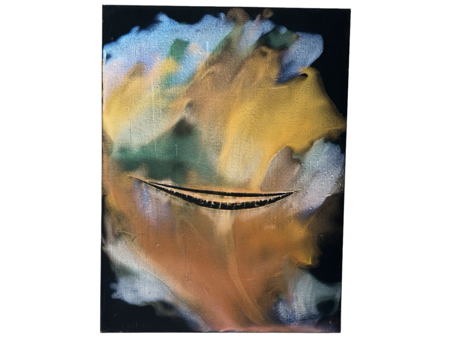 Gerrit Greve (1948-2024, Cardiff by the Sea, CA) Original Acrylic Painting On Canvas Titled 'Spirit Boat Series - Voyage 330' 2023 Signed Verso 30 X 40 Estimate $1,200 - $1,500 [Photo 1]
