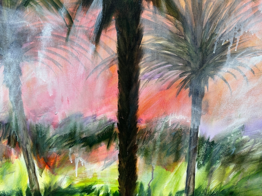 Gerrit Greve (1948-2024, Cardiff by the Sea, CA) Original Acrylic Painting On Canvas Titled 'Mindscape Series' 2021 Signed Verso 40 X 30 Estimate $1,200 - $1,500 [Photo 4]