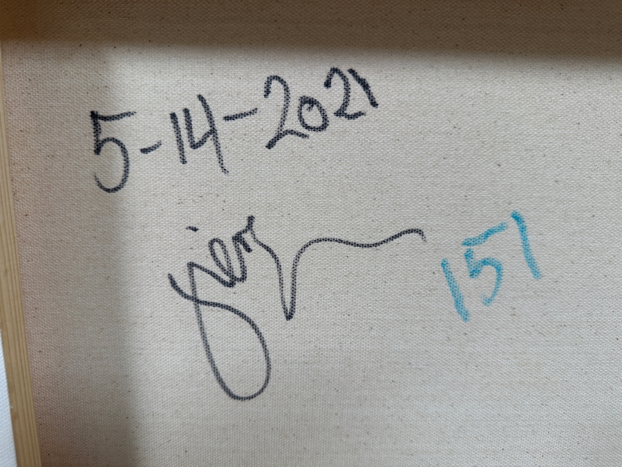 Gerrit Greve (1948-2024, Cardiff by the Sea, CA) Original Acrylic Painting On Canvas Titled 'Mindscape Series' 2021 Signed Verso 40 X 30 Estimate $1,200 - $1,500 [Photo 6]