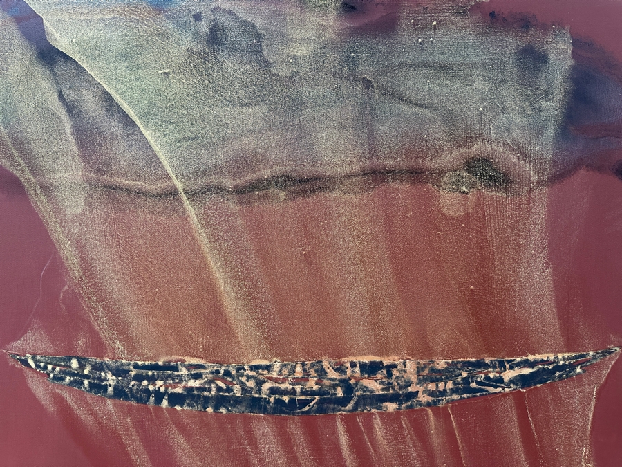 Gerrit Greve (1948-2024, Cardiff by the Sea, CA) Original Acrylic Painting On Canvas Titled 'Spirit Boat Series - Voyage 323' 2023 Signed Verso 40 X 30 Estimate $1,200 - $1,500 [Photo 3]