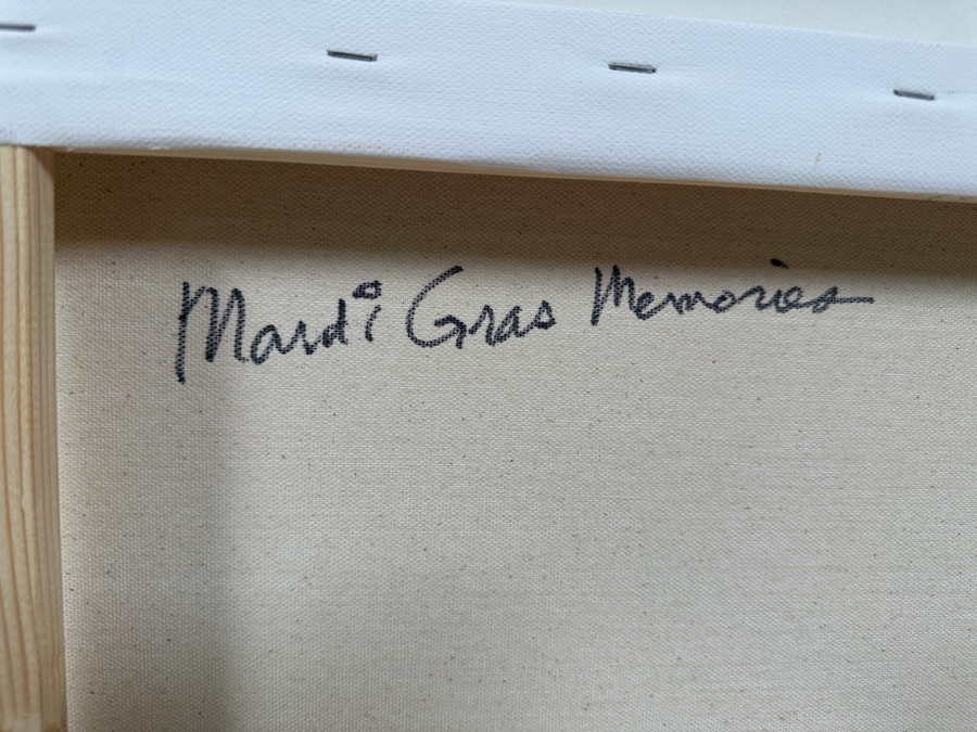 Gerrit Greve (1948-2024, Cardiff by the Sea, CA) Original Acrylic Painting On Canvas Titled 'Underwater Series - Mardi Gras Memories' 2021 Signed Verso 40 X 30 Estimate $1,200 - $1,500 [Photo 9]
