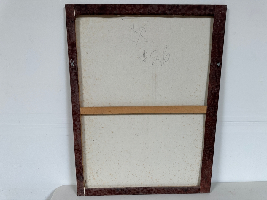 Gerrit Greve (1948-2024, Cardiff by the Sea, CA) Original Mixed Media Silkscreen With Hand Painted Background Painting On Canvas Titled 'Dancing Muses' Signed Bottom Left 30 X 40 Estimate $1,200 - $1,500 [Photo 7]