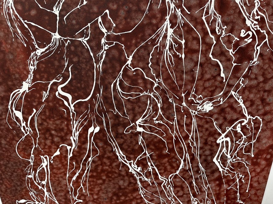 Gerrit Greve (1948-2024, Cardiff by the Sea, CA) Original Mixed Media Silkscreen With Hand Painted Background Painting On Canvas Titled 'Dancing Muses' Signed Bottom Left 30 X 40 Estimate $1,200 - $1,500 [Photo 3]