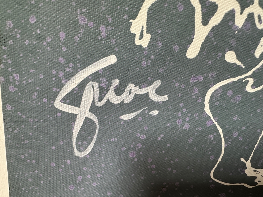 Gerrit Greve (1948-2024, Cardiff by the Sea, CA) Original Mixed Media Silkscreen With Hand Painted Background Painting On Canvas Titled 'Dancing Muses' Signed Bottom Left 30 X 40 Estimate $300 - $600 [Photo 5]