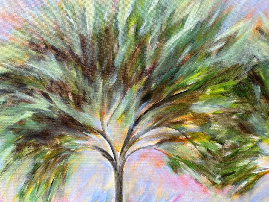 Gerrit Greve (1948-2024, Cardiff by the Sea, CA) Original Acrylic Painting On Canvas Titled 'Mindscape 150' 2021 Signed Verso 40 X 30 Estimate $1,200 - $1,500 [Photo 3]