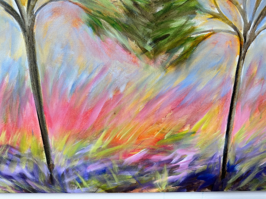 Gerrit Greve (1948-2024, Cardiff by the Sea, CA) Original Acrylic Painting On Canvas Titled 'Mindscape 150' 2021 Signed Verso 40 X 30 Estimate $1,200 - $1,500 [Photo 4]