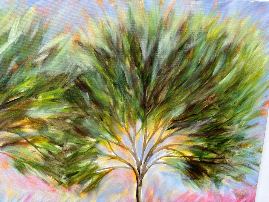 Gerrit Greve (1948-2024, Cardiff by the Sea, CA) Original Acrylic Painting On Canvas Titled 'Mindscape 150' 2021 Signed Verso 40 X 30 Estimate $1,200 - $1,500 [Photo 2]