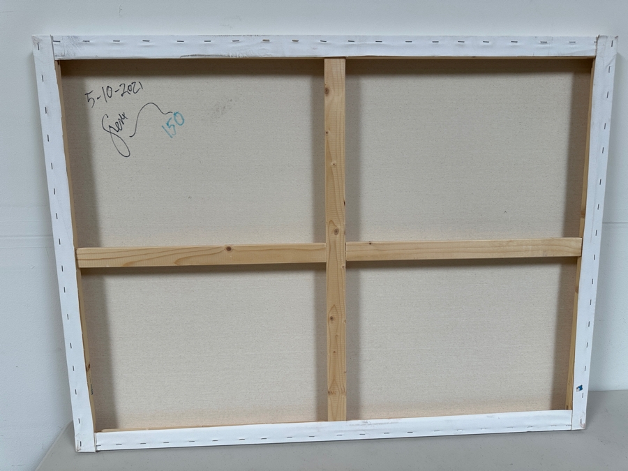 Gerrit Greve (1948-2024, Cardiff by the Sea, CA) Original Acrylic Painting On Canvas Titled 'Mindscape 150' 2021 Signed Verso 40 X 30 Estimate $1,200 - $1,500 [Photo 5]