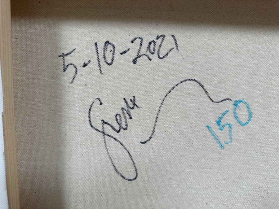 Gerrit Greve (1948-2024, Cardiff by the Sea, CA) Original Acrylic Painting On Canvas Titled 'Mindscape 150' 2021 Signed Verso 40 X 30 Estimate $1,200 - $1,500 [Photo 6]