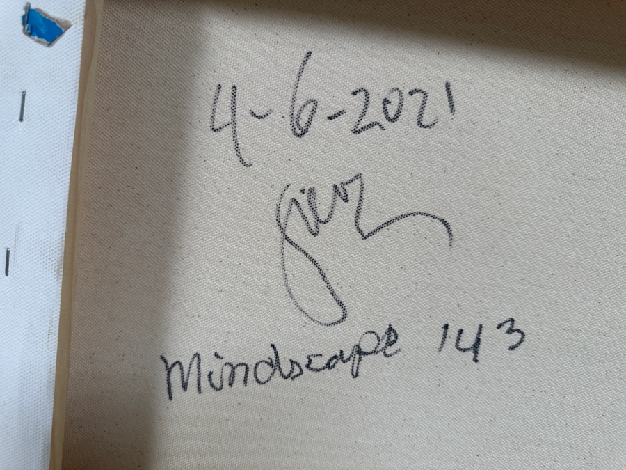 Gerrit Greve (1948-2024, Cardiff by the Sea, CA) Original Acrylic Painting On Canvas Titled 'Mindscape 143' 2021 Signed Verso 40 X 30 Estimate $1,200 - $1,500 [Photo 6]