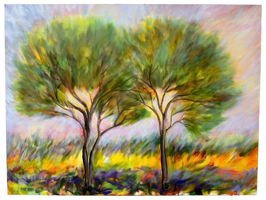 Gerrit Greve (1948-2024, Cardiff by the Sea, CA) Original Acrylic Painting On Canvas Titled 'Mindscape 143' 2021 Signed Verso 40 X 30 Estimate $1,200 - $1,500 [Photo 1]