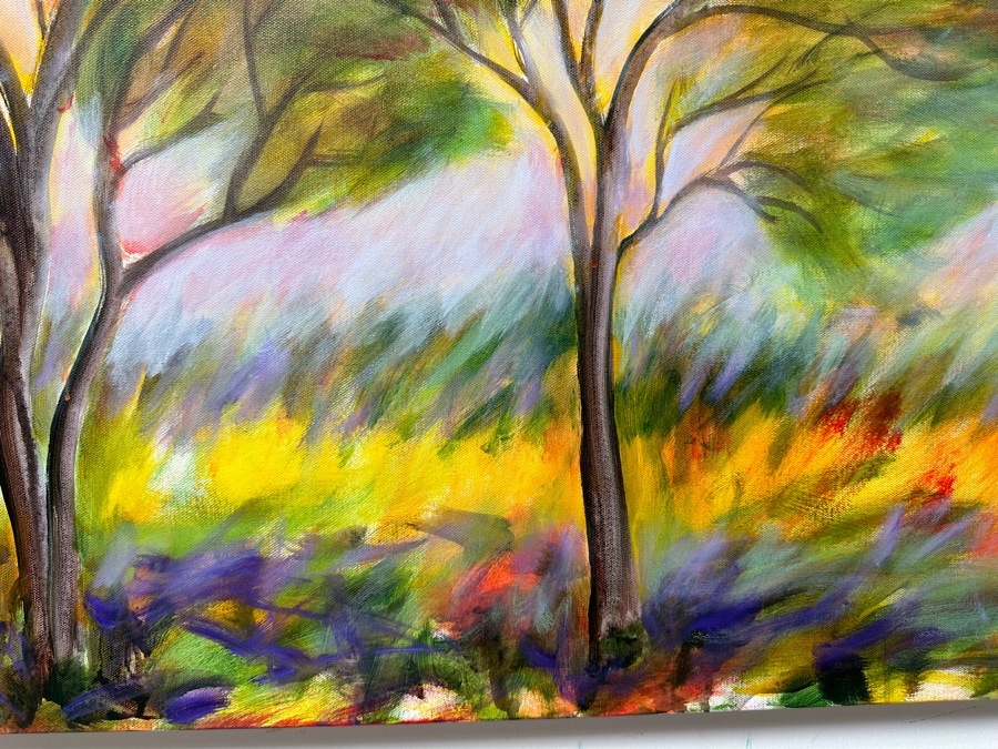 Gerrit Greve (1948-2024, Cardiff by the Sea, CA) Original Acrylic Painting On Canvas Titled 'Mindscape 143' 2021 Signed Verso 40 X 30 Estimate $1,200 - $1,500 [Photo 4]