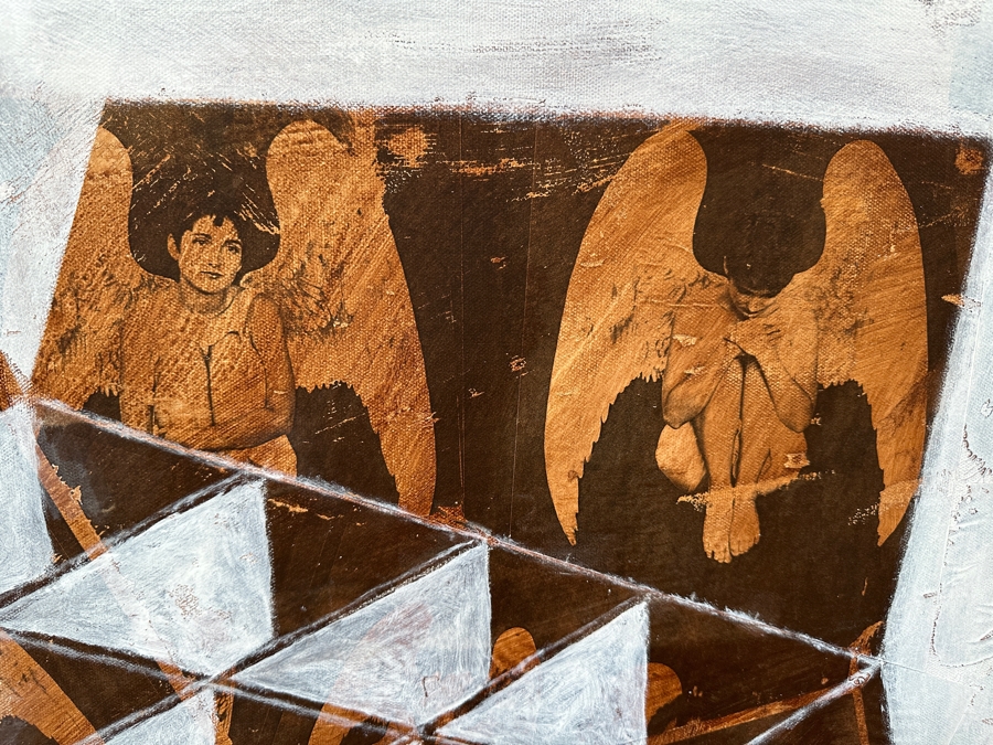 Gerrit Greve (1948-2024, Cardiff by the Sea, CA) Original Mixed Media Acrylic Painting On Canvas Titled 'Box Series - Memory Box' 2022 Signed Verso 40 X 30 Estimate $1,200 - $1,500 [Photo 7]