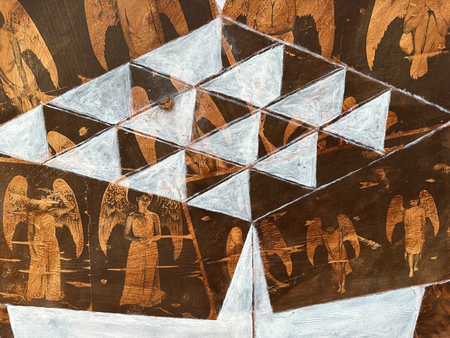 Gerrit Greve (1948-2024, Cardiff by the Sea, CA) Original Mixed Media Acrylic Painting On Canvas Titled 'Box Series - Memory Box' 2022 Signed Verso 40 X 30 Estimate $1,200 - $1,500 [Photo 11]