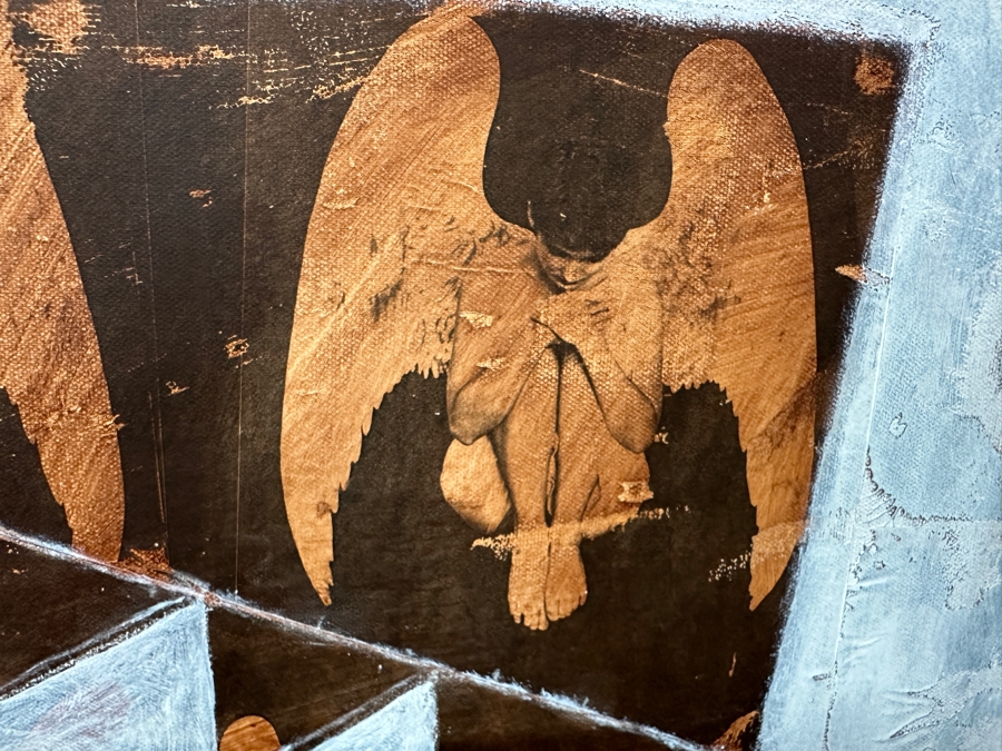 Gerrit Greve (1948-2024, Cardiff by the Sea, CA) Original Mixed Media Acrylic Painting On Canvas Titled 'Box Series - Memory Box' 2022 Signed Verso 40 X 30 Estimate $1,200 - $1,500 [Photo 8]